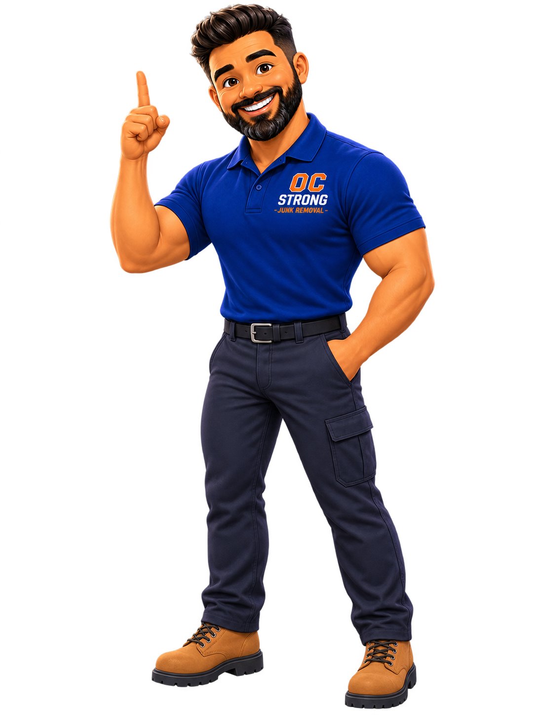 Orange County Strong Junk Removal mascot